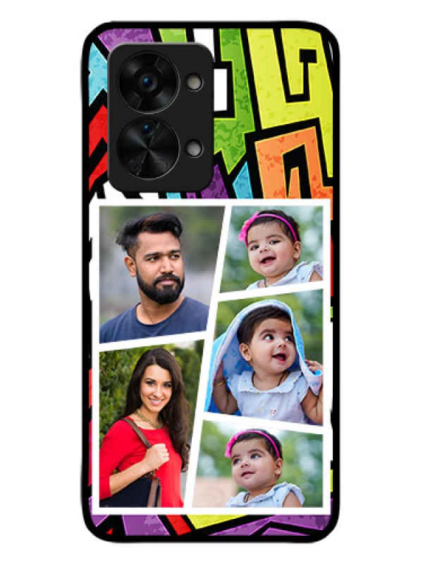 Custom OnePlus Nord 2T 5G Custom Glass Phone Case - Graffiti pattern Design