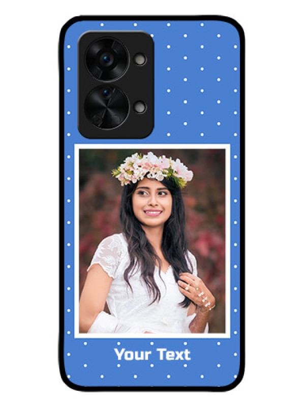 Custom OnePlus Nord 2T 5G Photo Printing on Glass Case - Polka dots design