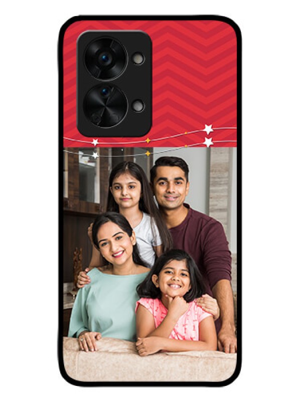 Custom OnePlus Nord 2T 5G Personalized Glass Phone Case - Happy Family Design