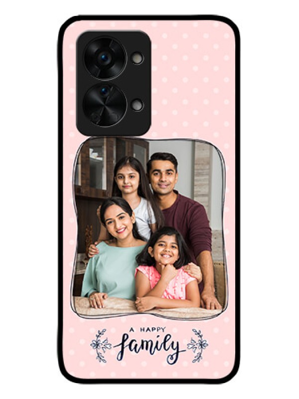 Custom OnePlus Nord 2T 5G Custom Glass Phone Case - Family with Dots Design