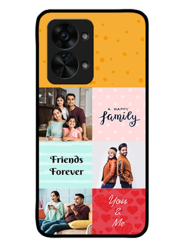 Custom OnePlus Nord 2T 5G Personalized Glass Phone Case - Images with Quotes Design