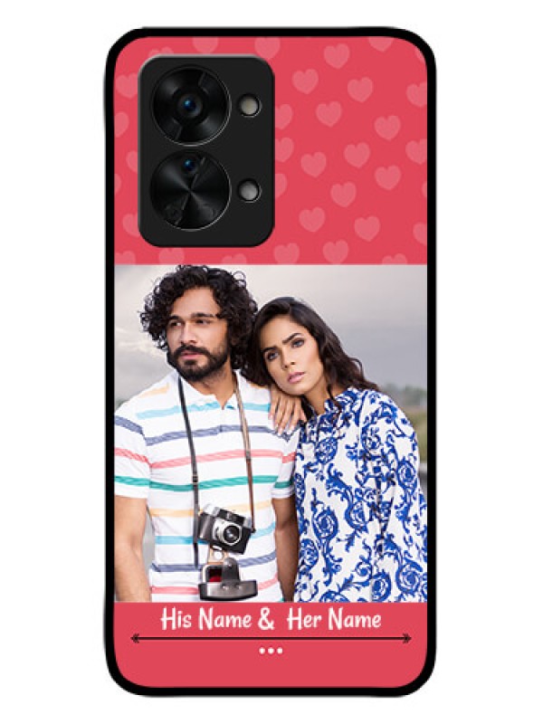Custom OnePlus Nord 2T 5G Photo Printing on Glass Case - Simple Love Design