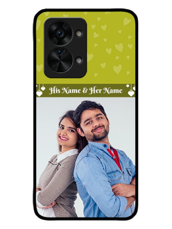 Custom OnePlus Nord 2T 5G Custom Glass Phone Case - You & Me Heart Design