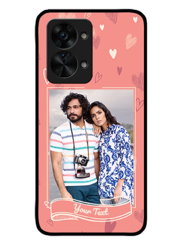 Custom OnePlus Nord 2T 5G Custom Glass Phone Case - Love doodle art Design