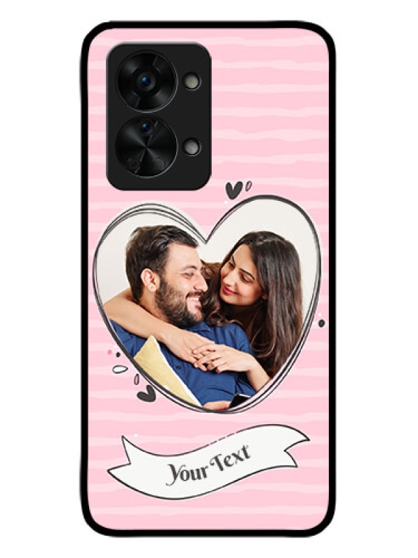 Custom OnePlus Nord 2T 5G Custom Glass Phone Case - Vintage Heart Design