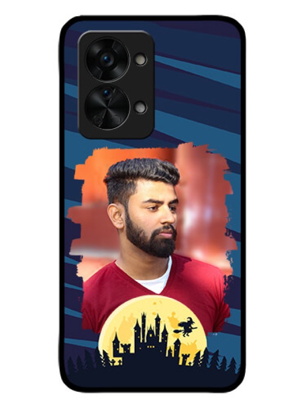 Custom OnePlus Nord 2T 5G Photo Printing on Glass Case - Halloween Witch Design