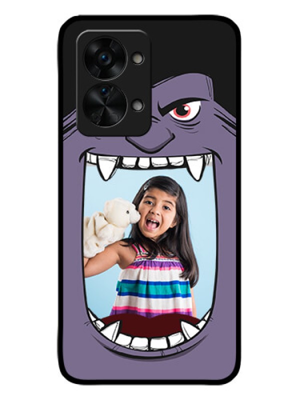 Custom OnePlus Nord 2T 5G Custom Glass Phone Case - Angry Monster Design
