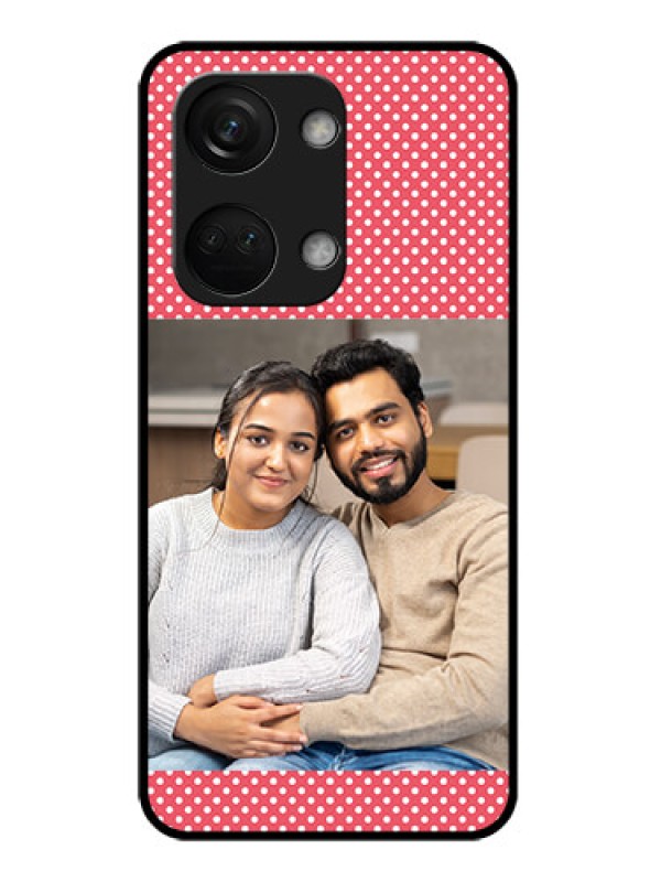 Custom OnePlus Nord 3 5G Custom Glass Phone Case - White Dotted Design