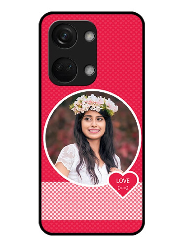 Custom OnePlus Nord 3 5G Personalised Glass Phone Case - Pink Pattern Design