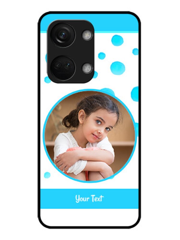 Custom OnePlus Nord 3 5G Photo Printing on Glass Case - Blue Bubbles Pattern Design