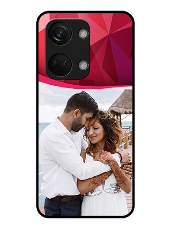 Custom OnePlus Nord 3 5G Custom Glass Mobile Case - Red Abstract Design