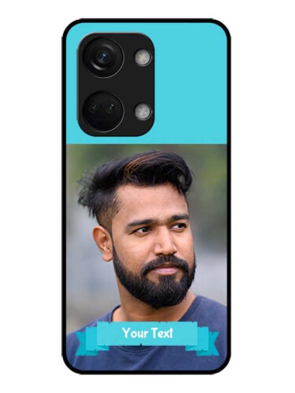 Custom OnePlus Nord 3 5G Personalized Glass Phone Case - Simple Blue Color Design