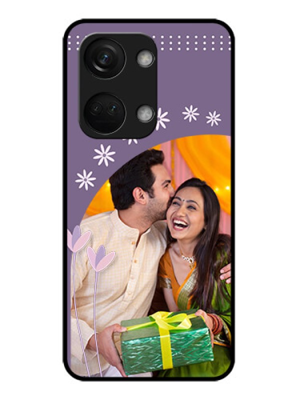 Custom OnePlus Nord 3 5G Custom Glass Mobile Case - Lavender flowers design