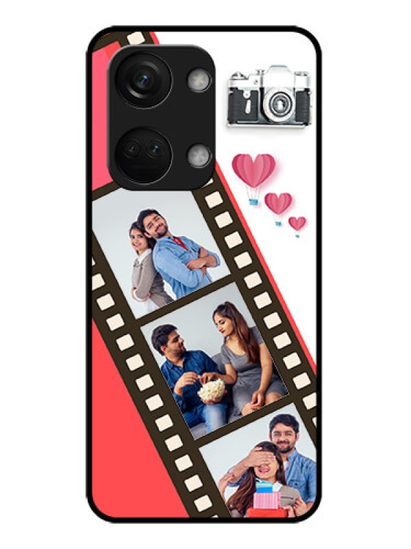 Custom OnePlus Nord 3 5G Personalized Glass Phone Case - 3 Image Holder with Film Reel