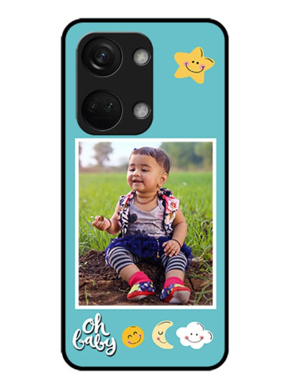 Custom OnePlus Nord 3 5G Personalized Glass Phone Case - Smiley Kids Stars Design