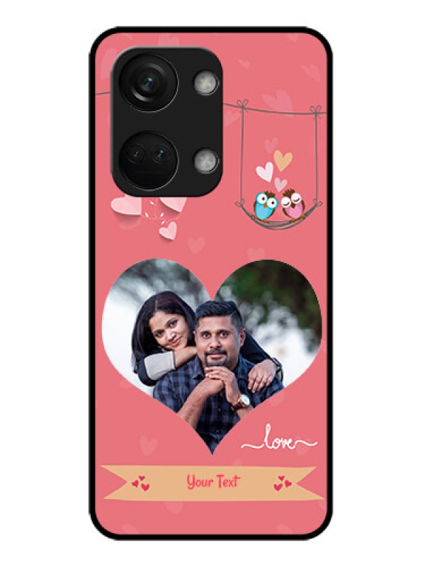 Custom OnePlus Nord 3 5G Personalized Glass Phone Case - Peach Color Love Design