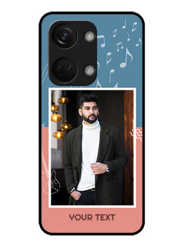 Custom OnePlus Nord 3 5G Photo Printing on Glass Case - with Color Musical Note Design