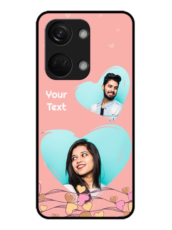 Custom OnePlus Nord 3 5G Custom Glass Mobile Case - Love Doodle Design