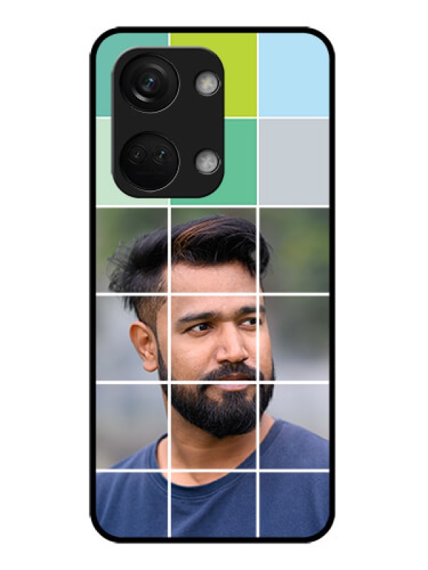 Custom OnePlus Nord 3 5G Photo Printing on Glass Case - with white box pattern