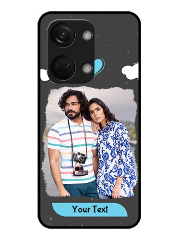 Custom OnePlus Nord 3 5G Custom Glass Phone Case - Splashes with love doodles Design