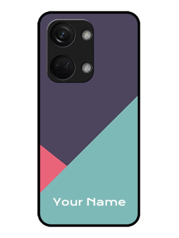Custom OnePlus Nord 3 5G Custom Glass Mobile Case - Tri Color abstract Design