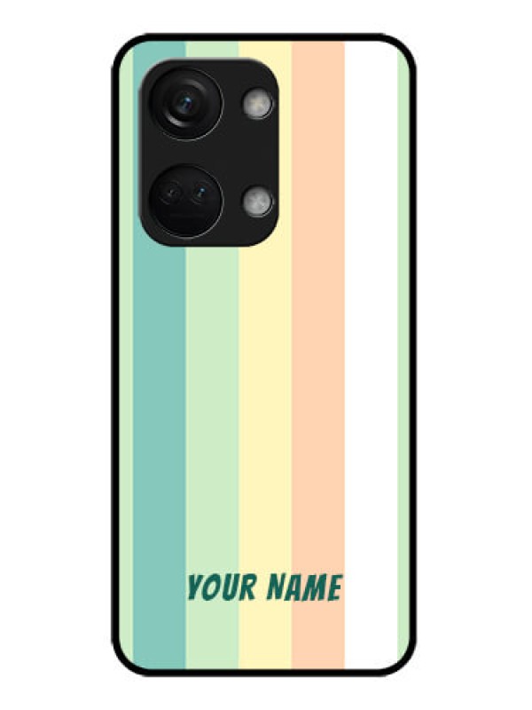 Custom OnePlus Nord 3 5G Photo Printing on Glass Case - Multi-colour Stripes Design