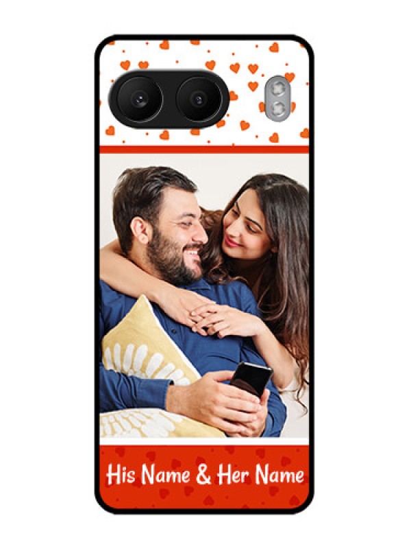 Custom OnePlus Nord 4 5G Custom Glass Phone CaseOrange Love Symbol Design