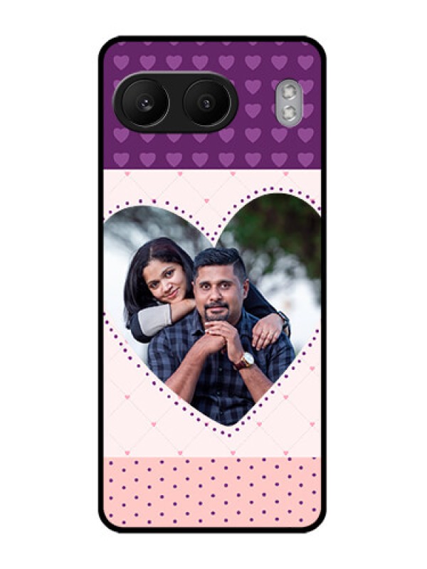 Custom OnePlus Nord 4 5G Custom Glass Phone CaseViolet Love Dots Design