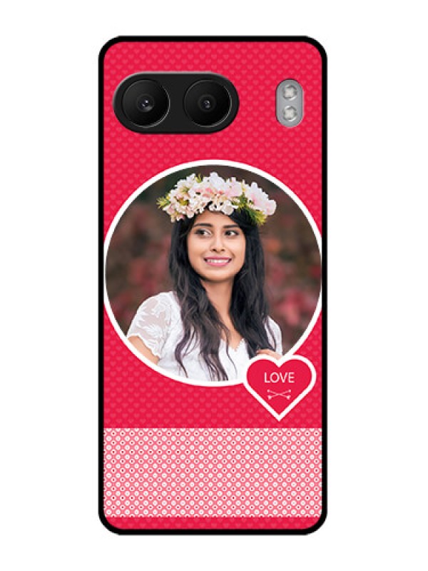 Custom OnePlus Nord 4 5G Custom Glass Phone CasePink Color Pattern Design