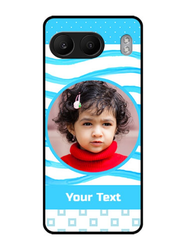 Custom OnePlus Nord 4 5G Custom Glass Phone CaseSimple Blue Case Design