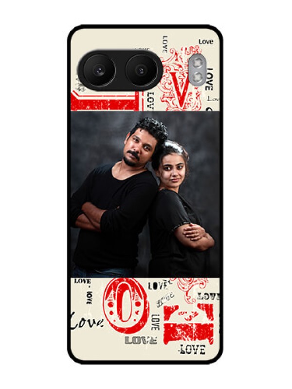Custom OnePlus Nord 4 5G Custom Glass Phone CaseTrendy Love Design Case