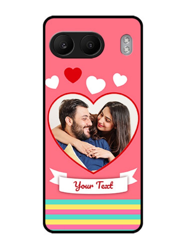 Custom OnePlus Nord 4 5G Custom Glass Phone CaseLove Shapes Doodle Design