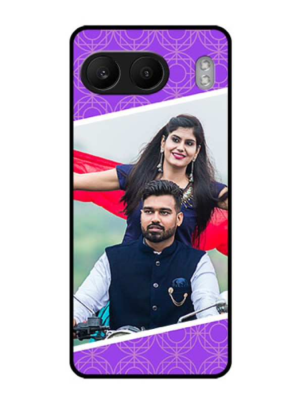 Custom OnePlus Nord 4 5G Custom Glass Phone CaseViolet Color Pattern Design