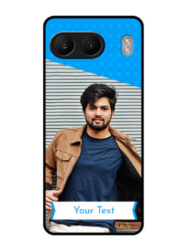 Custom OnePlus Nord 4 5G Custom Glass Phone CaseSimple Blue Color Design