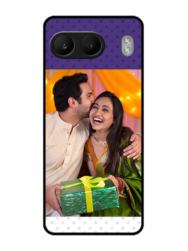 Custom OnePlus Nord 4 5G Custom Glass Phone CaseViolet Colored Pattern Design