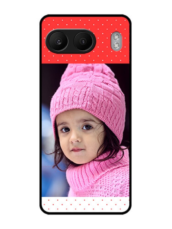 Custom OnePlus Nord 4 5G Custom Glass Phone CaseRed Pattern Design
