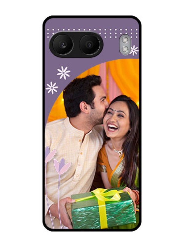 Custom OnePlus Nord 4 5G Custom Glass Phone CaseLavender Flowers Design