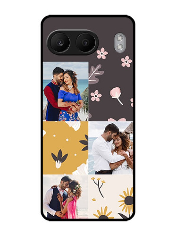Custom OnePlus Nord 4 5G Custom Glass Phone Case3 Images With Floral Design