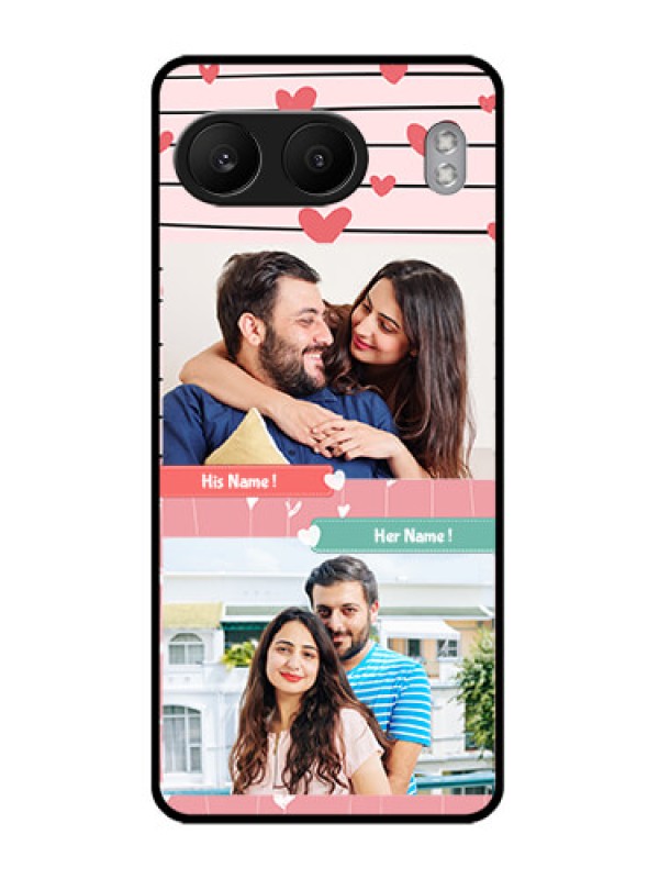 Custom OnePlus Nord 4 5G Custom Glass Phone CasePhoto With Heart Design