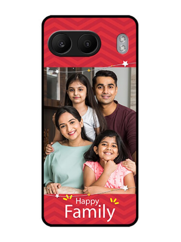 Custom OnePlus Nord 4 5G Custom Glass Phone CaseHappy Family Design