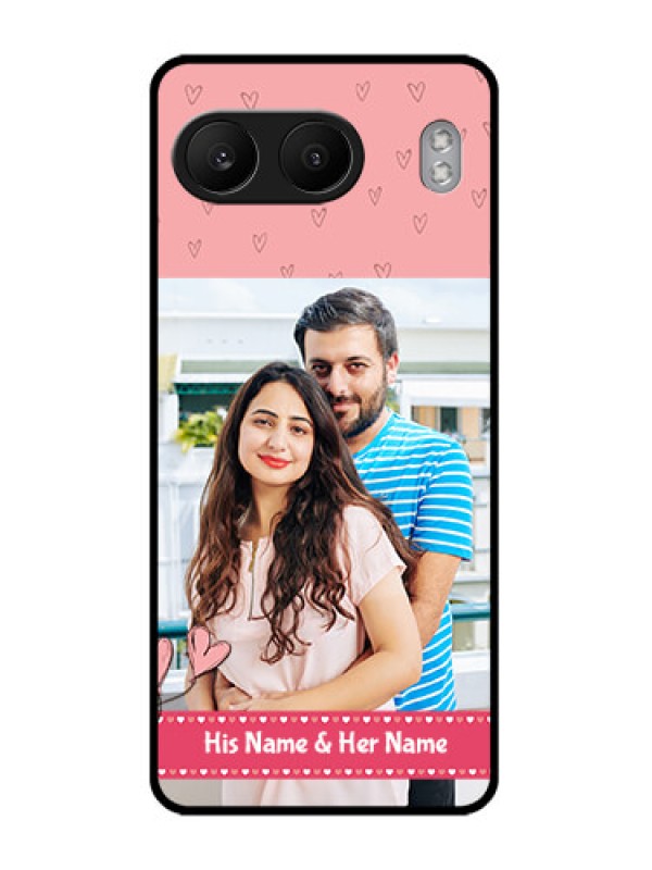 Custom OnePlus Nord 4 5G Custom Glass Phone CaseLove Design Peach Color