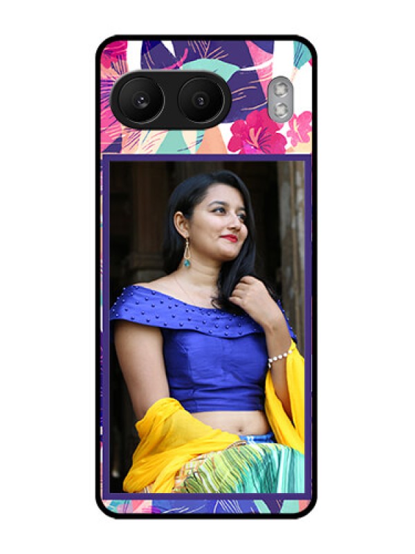 Custom OnePlus Nord 4 5G Custom Glass Phone CaseAbstract Floral Design