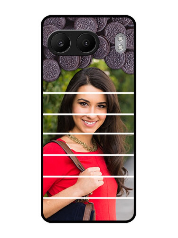 Custom OnePlus Nord 4 5G Custom Glass Phone CaseWith Oreo Biscuit Design