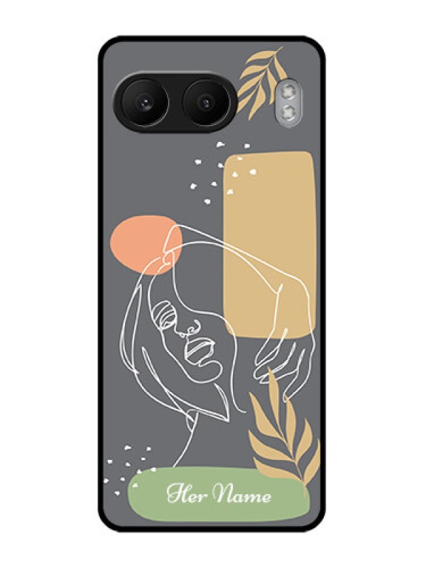 Custom OnePlus Nord 4 5G Custom Glass Phone CaseGazing Woman Line Art Design