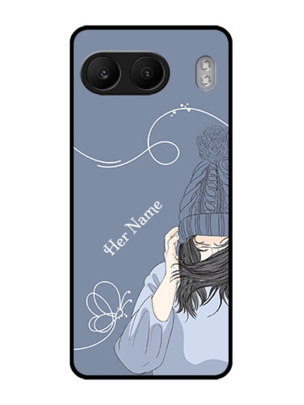 Custom OnePlus Nord 4 5G Custom Glass Phone CaseGirl In Winter Outfit Design