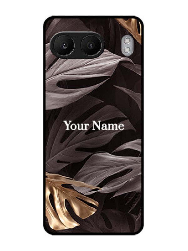 Custom OnePlus Nord 4 5G Custom Glass Phone CaseWild Leaves Digital Paint Design