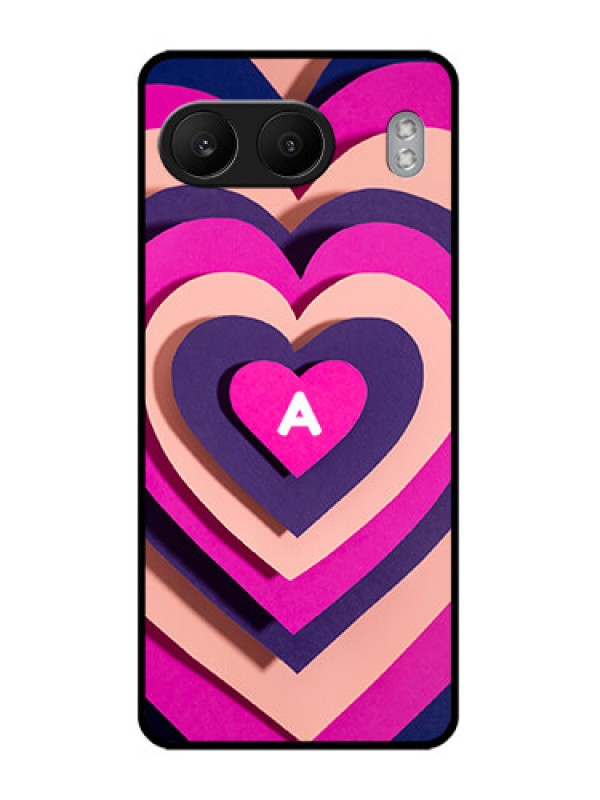 Custom OnePlus Nord 4 5G Custom Glass Phone CaseCute Heart Pattern Design