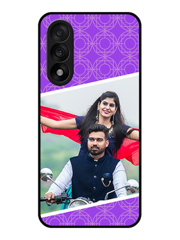 Custom OnePlus Nord 5 5G Custom Glass Phone Case - Violet Color Pattern Design