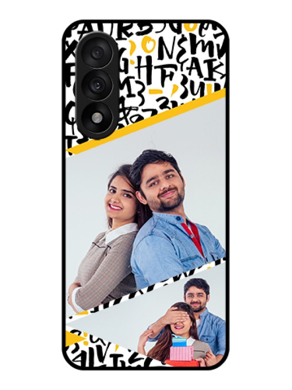 Custom OnePlus Nord 5 5G Custom Glass Phone Case - Letters Pattern Design