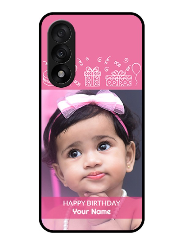 Custom OnePlus Nord 5 5G Custom Glass Phone Case - With Birthday Line Art Design